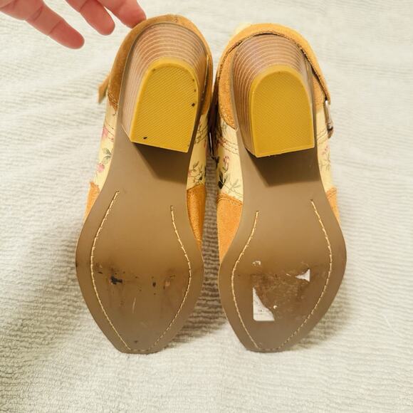 Santa Fe Cowgirl Boots Womens 8.5 Floral Suede Leather Western Boho Feminine - Picture 6 of 7